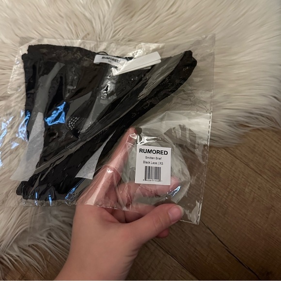 RUMORED Smitten Brief In Black Lace - Picture 4 of 4